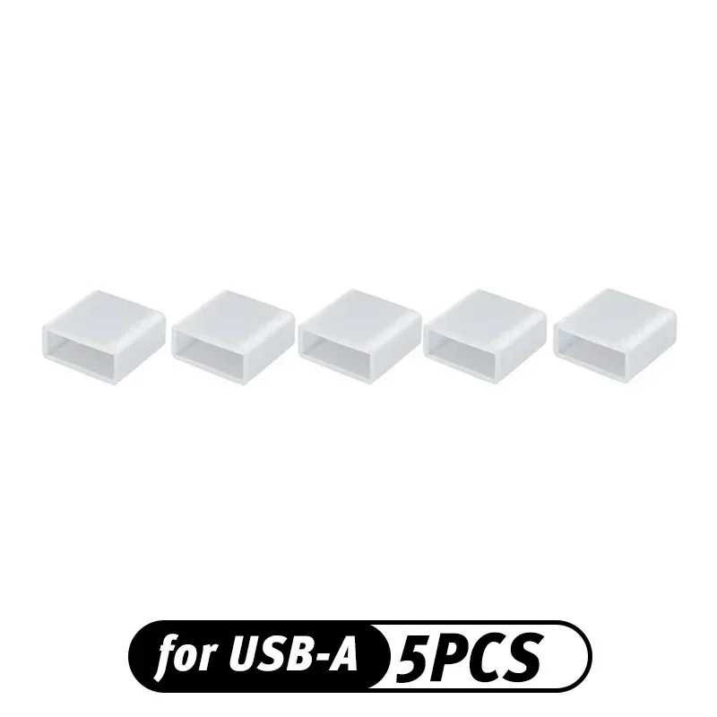 Clear Type-C USB Charging Port Dustproof Protector with Secure Rope Attachment