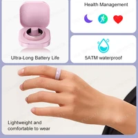 New Men Women Couple Smart Ring Health and Sleep Monitoring Multi Sport Mode Gesture Control 5ATM Waterproof With Charging Case - Image 6