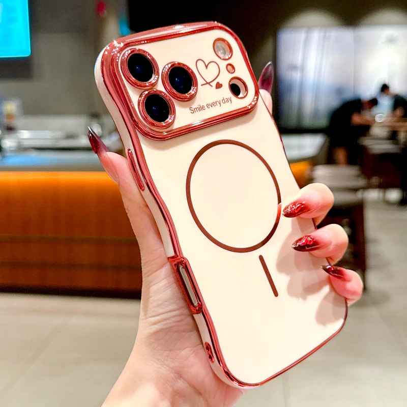 Luxury Plating Soft TPU Cover Case with MagSafe Charging Compatibility