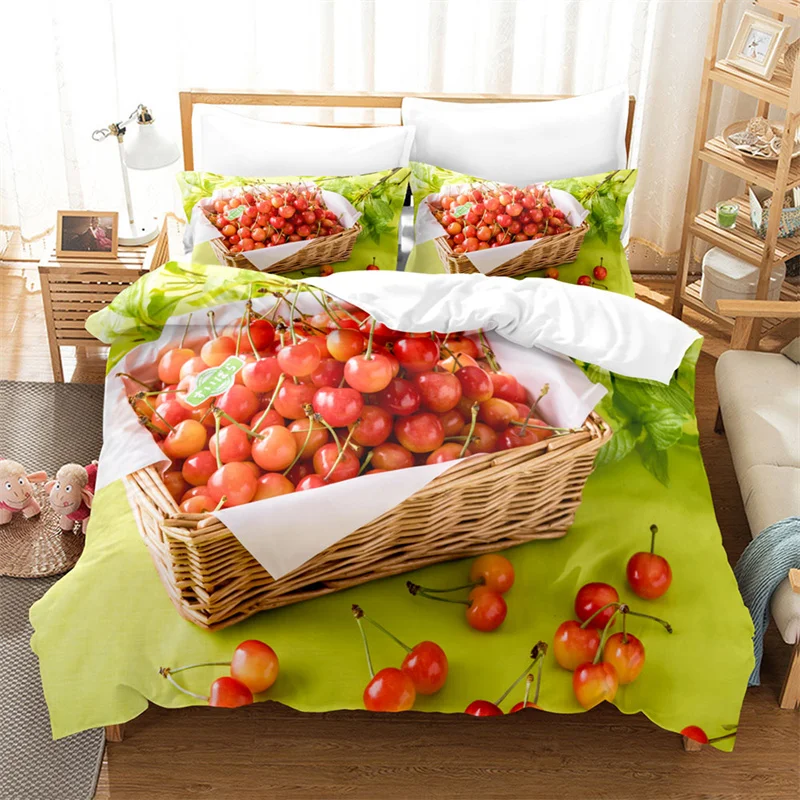 

Summer Fruit Queen Bedding Set Duvet Cover Set Bedding Digital Printing Bed Linen King Size Duvet Cover Set Bedding Set