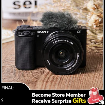 소니 알파 ZV-E10 ZVE10 APS-C E 마운트 미러리스 디지털 카메라 바디 또는 16-50mm 렌즈 장착, 컴팩트 전문 사진