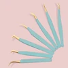 1pcs Stainless Steel Eyelash Extension Tweezers Eyebrow Clip High Precision Anti-Static False Lash Extension Tweezer Makeup Tool 4