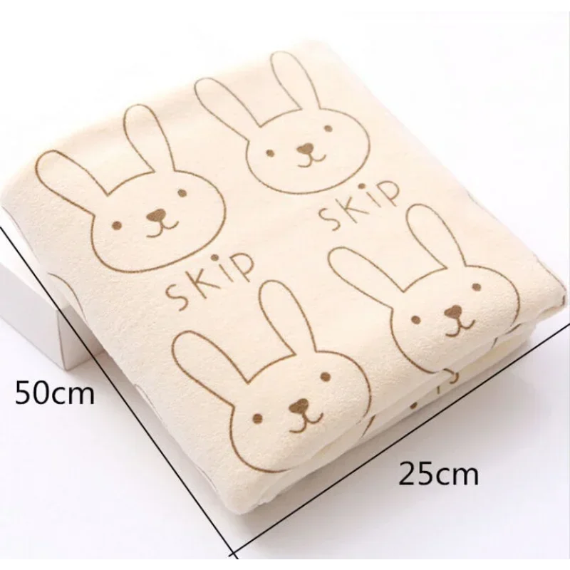 2pcs Children's cartoon does not lose hair thickened fiber absorbent soft dry hair face towel baby small towel