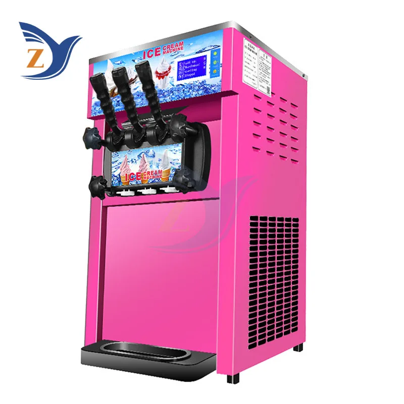 Ice Cream Making Machine ZY-168 Stainless Steel Small 1200W Table Type Automatic Commercial Double Storage Cylinder Equipment 6