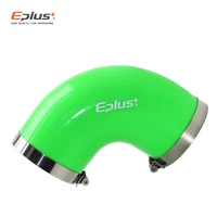ท่อซิลิโคนอเนกประสงค์ EPLUS ข้อต่อ 90 องศา สำหรับรถยนต์ อินเตอร์คูลเลอร์ ท่อไอดีเทอร์โบ ข้อต่อซิลิกาเจล สีเขียว หลายขนาด 5
