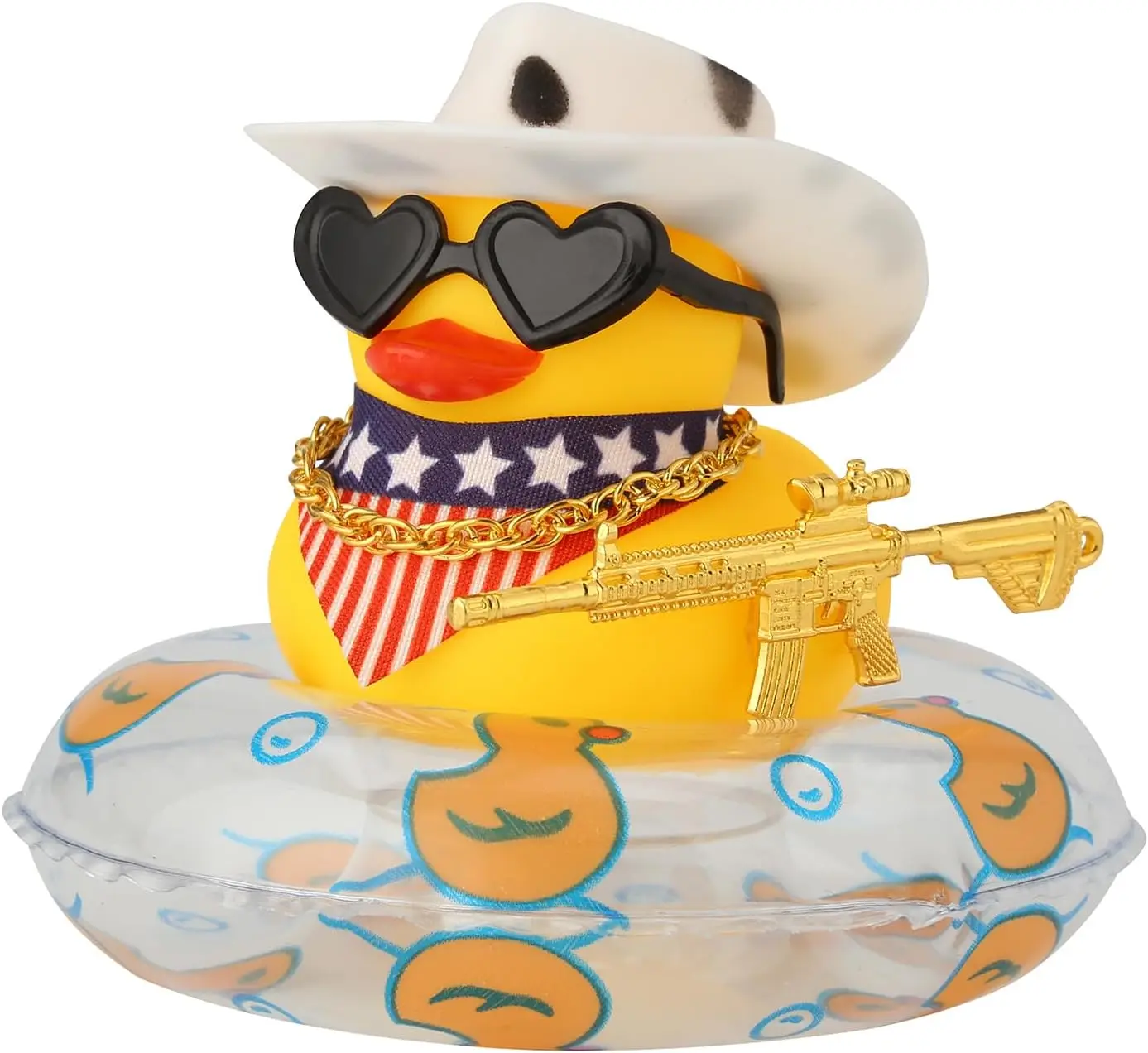 Cowboy Hat Rubber Duck Decorations - Cute Summer Ducklings for Birthday Parties, Office, and Car Décor