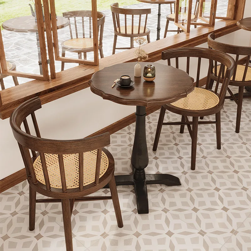 Bar Table Chair Combination Retro American Industrial Style