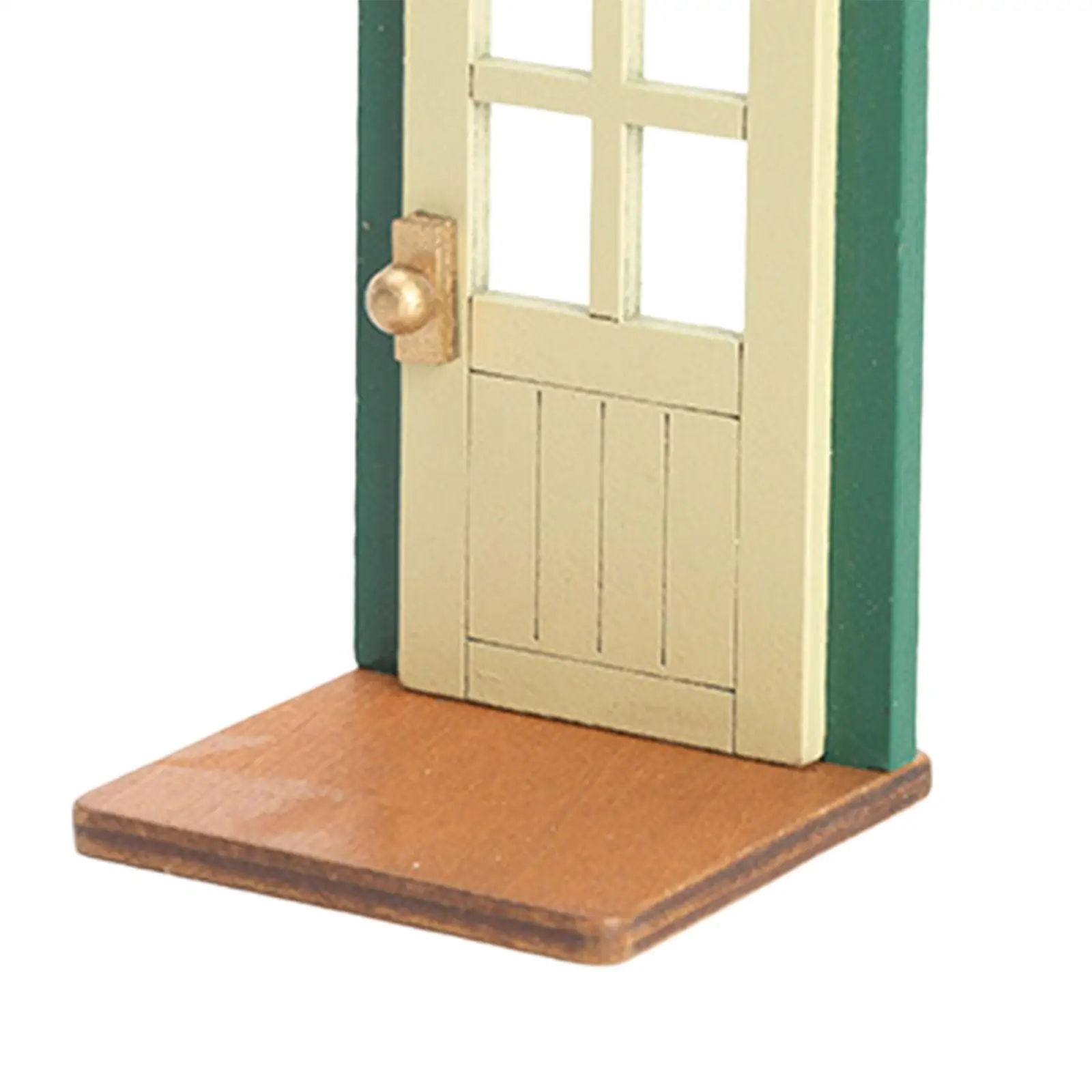 Dollhouse Miniature Door Ornaments Life Scene Living Room DIY Accessories Boys Furniture Preschool Dollhouse Miniature Wood Door
