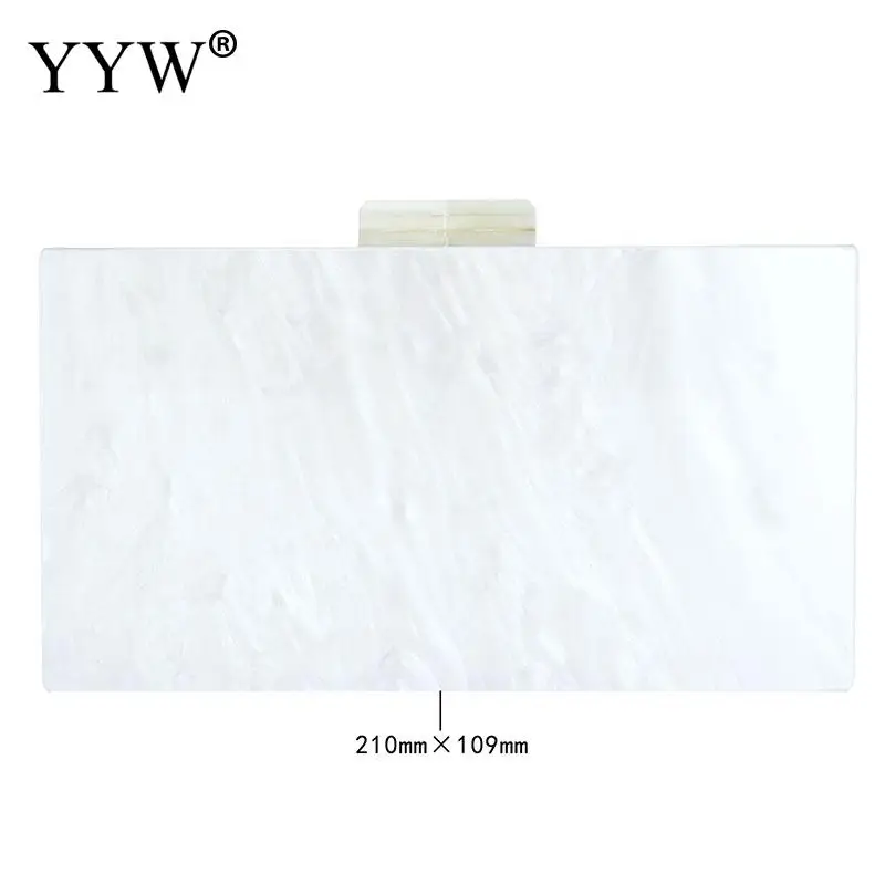 Fashion Painting Marble Acrylic Women Handbag Elegant Multi Color Smooth Evening Wedding Cocktail Party Prom Purse Wallet Tote