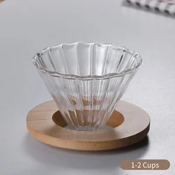 Enhanced Pour Over Coffee Maker with Glass Carafe and Dripper (1-2 CUPS)