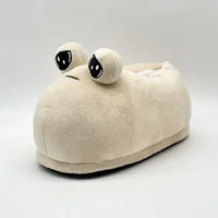 Pou Cartoon And Anime Characters, Unisex Plush Slippers, Soft And Comfortable. Purchase One Pair Of Two Shoes Birthday Gift - Image 3
