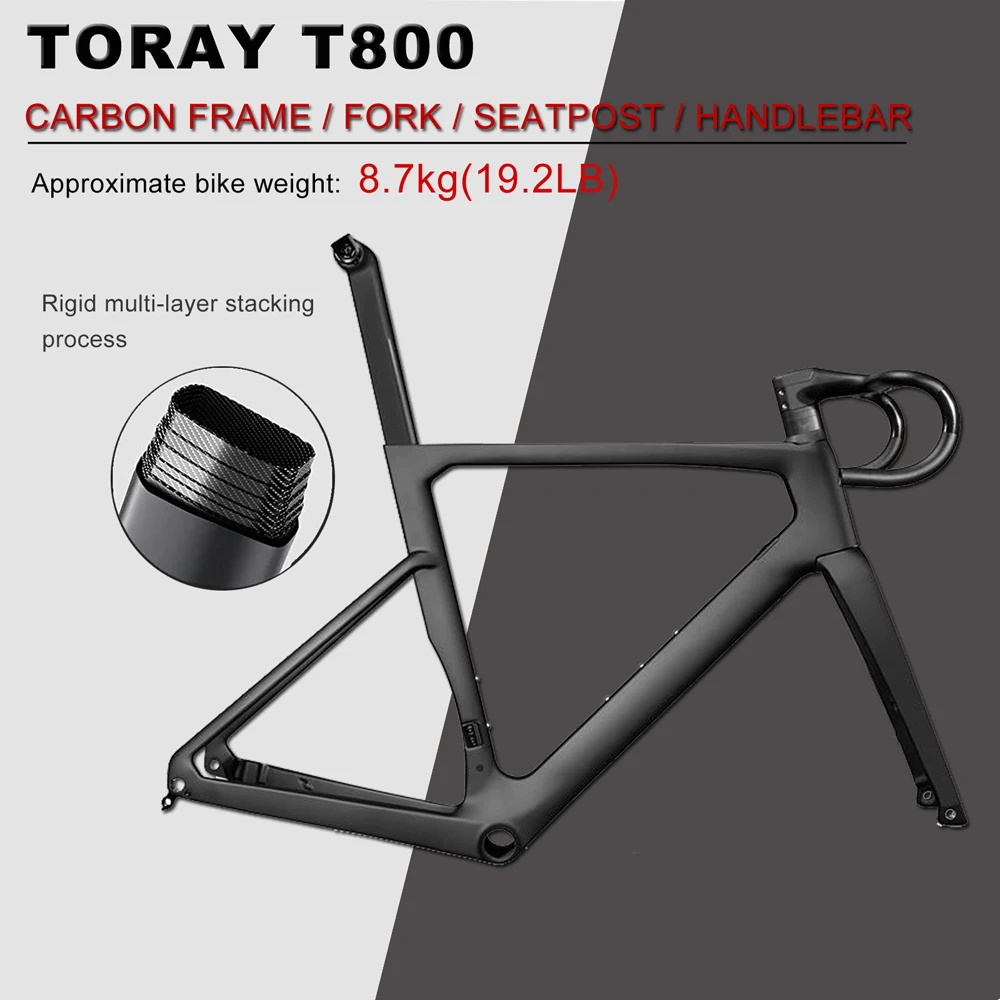 Kabon-カーボンファイバーロードバイクキットr7000,22スピード,40c