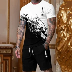 Ace Graphic T-Shirts Shorts Sets Musical Note 3D Print Men's Casual Tracksuits Short Sleeve T Shirt Pants Set Man Suits Clothing
