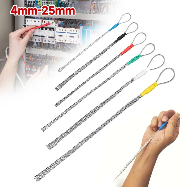 ตัวดึงสายเคเบิลขนาด 4-25 มม. พร้อมที่จับสาย 6 แบบ  ตาข่ายดึงสายโลหะชุบกัลวาไนซ์  ตาข่ายดึงท่อ  ตาข่ายกันลื่นสำหรับดึงท่อ 1