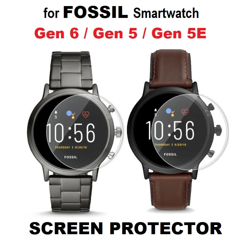 

5PCS Smart Watch Screen Protector for Fossil Gen 6/5E/Lte Julianna/Garrett/Carlyle/Hybrid HR Tempered Glass Protective Film