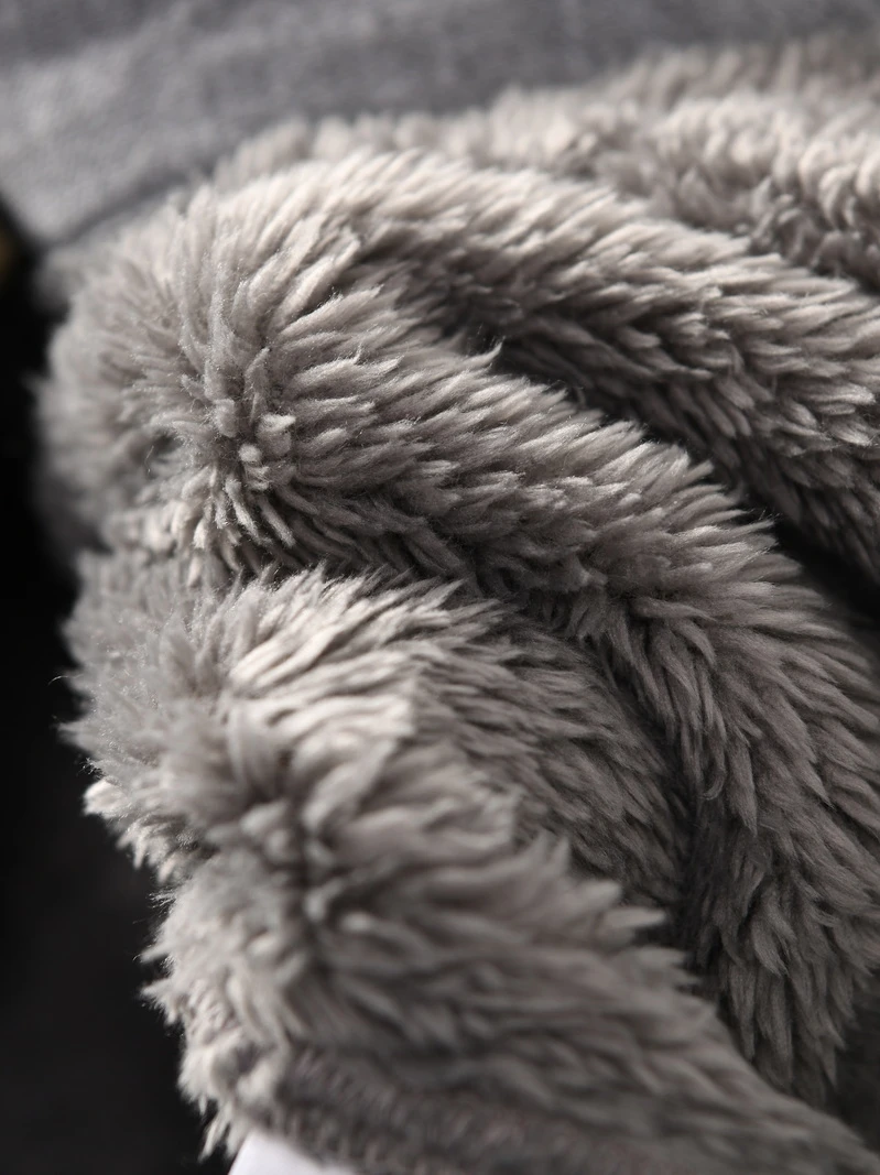 Men's Plaid Long Sve Fce Lined Thiened Loose Winter irt Faionable Urban Sle Polyester Fiber Youth Casual irt