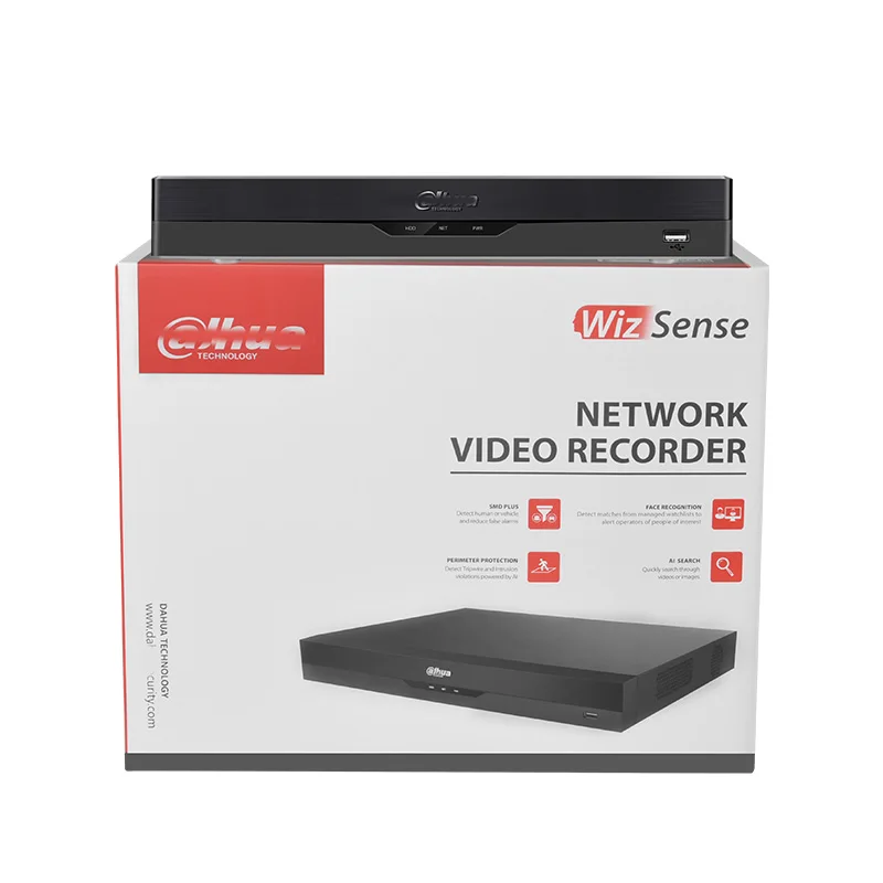 

POE NVR5232-16P-EI AI по обнаружению лица и распознаванию 16 каналов 1U 16PoE 2HDDs WizSense сетевой видеорегистратор