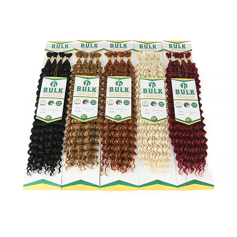 JULIANNA Synthetic Deep Bulk Blonde Super Wave Hair Bundles No Weft Curly Braiding Hair Extensions For Box Boho Braids