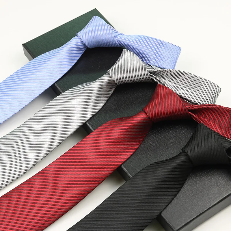 

Daily Versatility Purple Wine Navy Solid 8cm Width Polyester Ties for Man Party Casual Business Wedding Wholesale