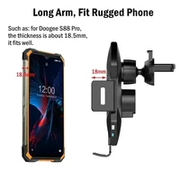 15W Fast Car Wireless Charging Stand for Ulefone Armor 25T 27T Pro/27 Pro/17 Pro/23 Ultra/11 12 Rugged Phone Holder Car-Charger - Image 2