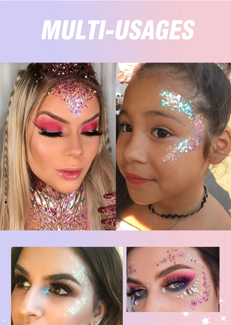 Glitzergel Lidschatten Für Gesicht Haar Und Körper Chameleon_voghion.com