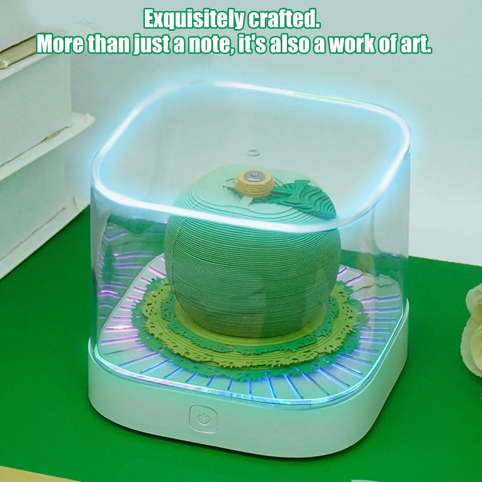 3D Desk Calendar 2026 Funny LED Lights Planner 2026 Paper Carving Notepad Calendar For Workplace Home Kitchen Living Room