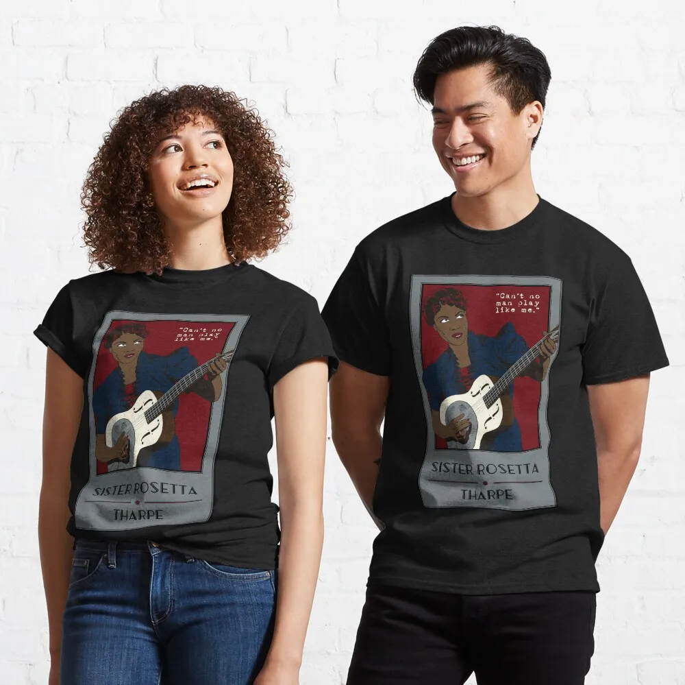 

Классическая футболка Sister Rosetta Tharpe, футболки с рисунком аниме для мужчин и женщин, футболки с коротким рукавом, Новое поступление, лето