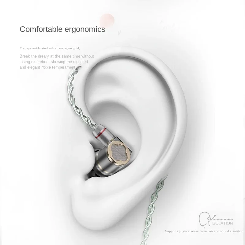 Astrotec Lyra Clover/Limited Flagship Flat Headset Hifi Wired Earphone Flat Head Plug Earburd Metal Music Headphones 3