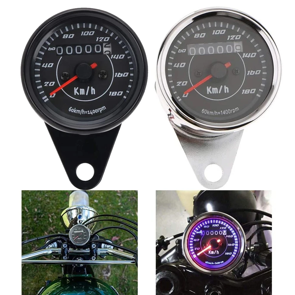 Hot selling new universal motorcycle speedometer twocolor LED light