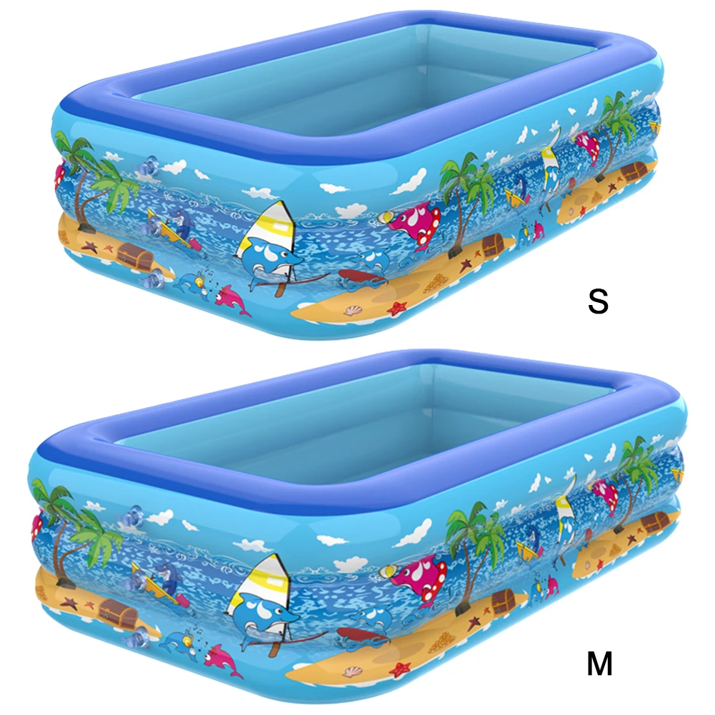 Framed Swimming Pool Cartoon Pattern Thickening Swimming Pool Water Play Pool for Summer Outdoor Indoor