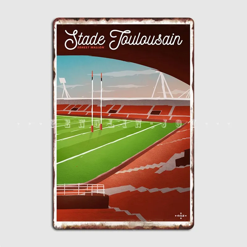 

Stade Ernest Wallon Poster Metal Plaque Plaques Cave Pub Decoration Cinema Kitchen Tin Sign Poster vintage decor wall decor
