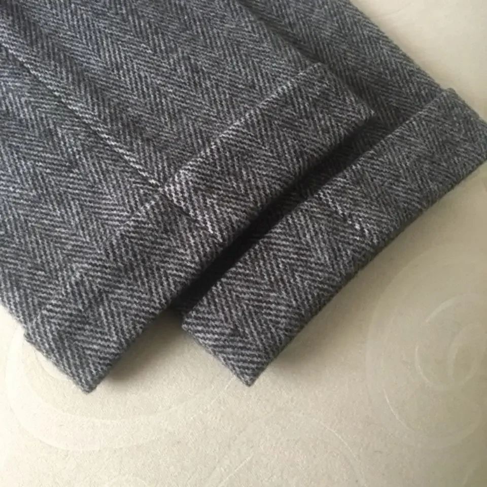 2024 Autumn Winter Large Size Woolen Men Business Dress Pants Casual Slim Wedding Suit Pant Office Social Trousers Pantalon F203