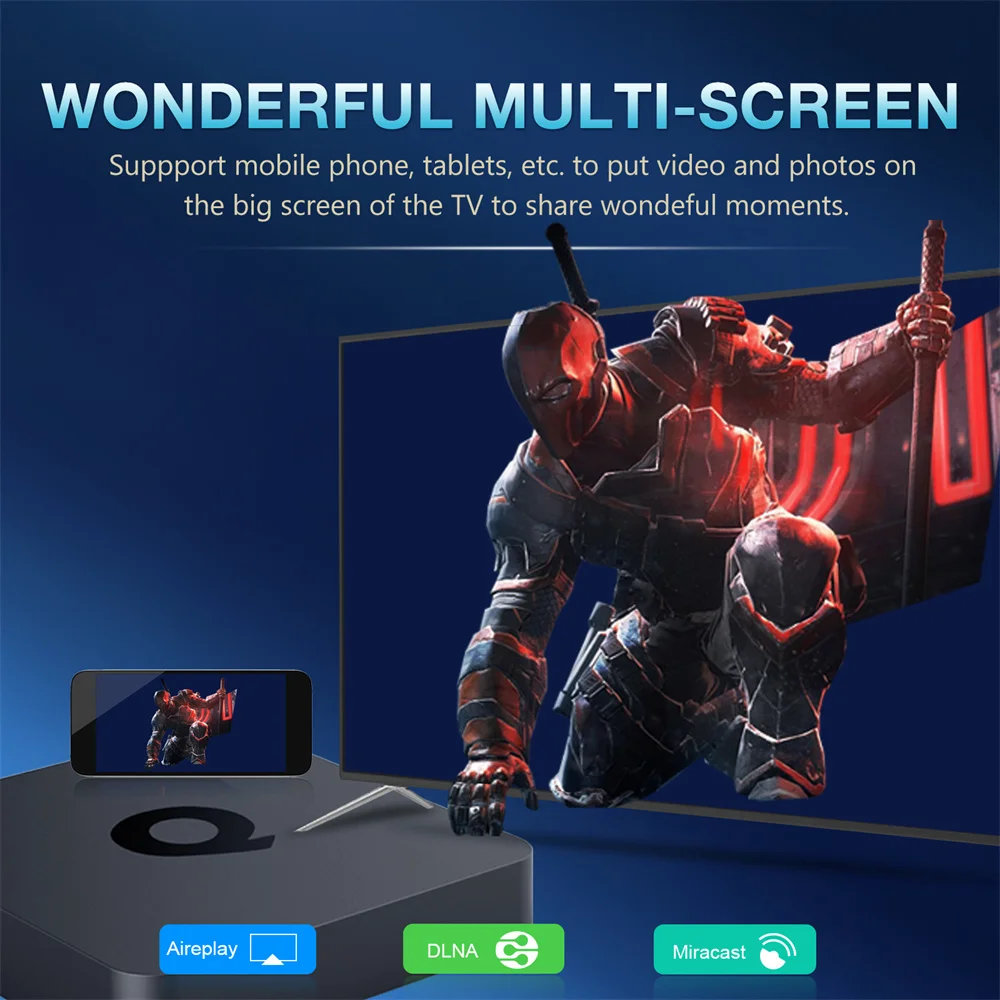 ATV Q1 Smart TV Box Android 10 Allwinner H313 2GB 16GB Support Google Voice Dua