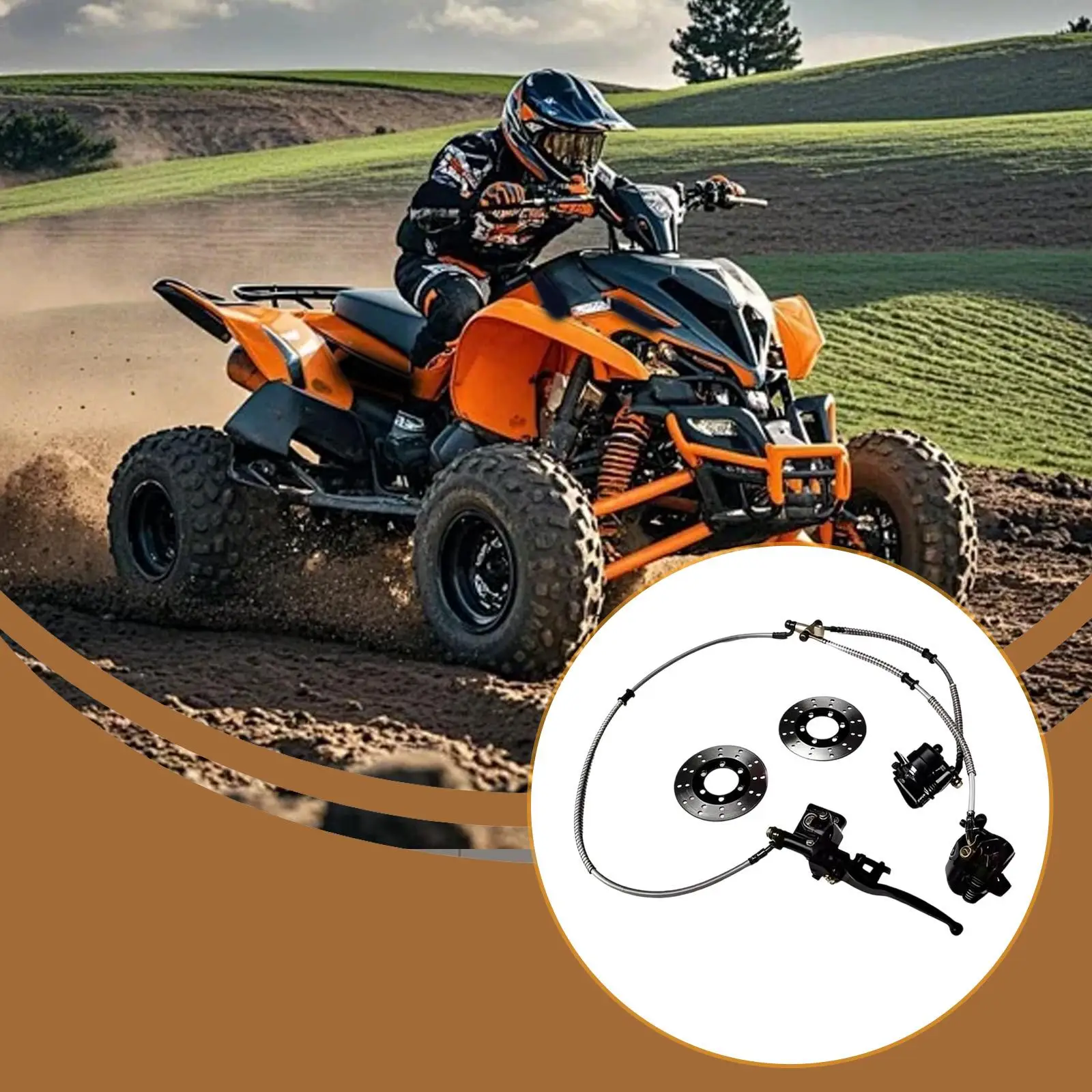 트윈 디스크 브레이크 캘리퍼 금속 키트 고카트 브레이크 어셈블리 ATV UTV 쿼드용 간편 설치 부품