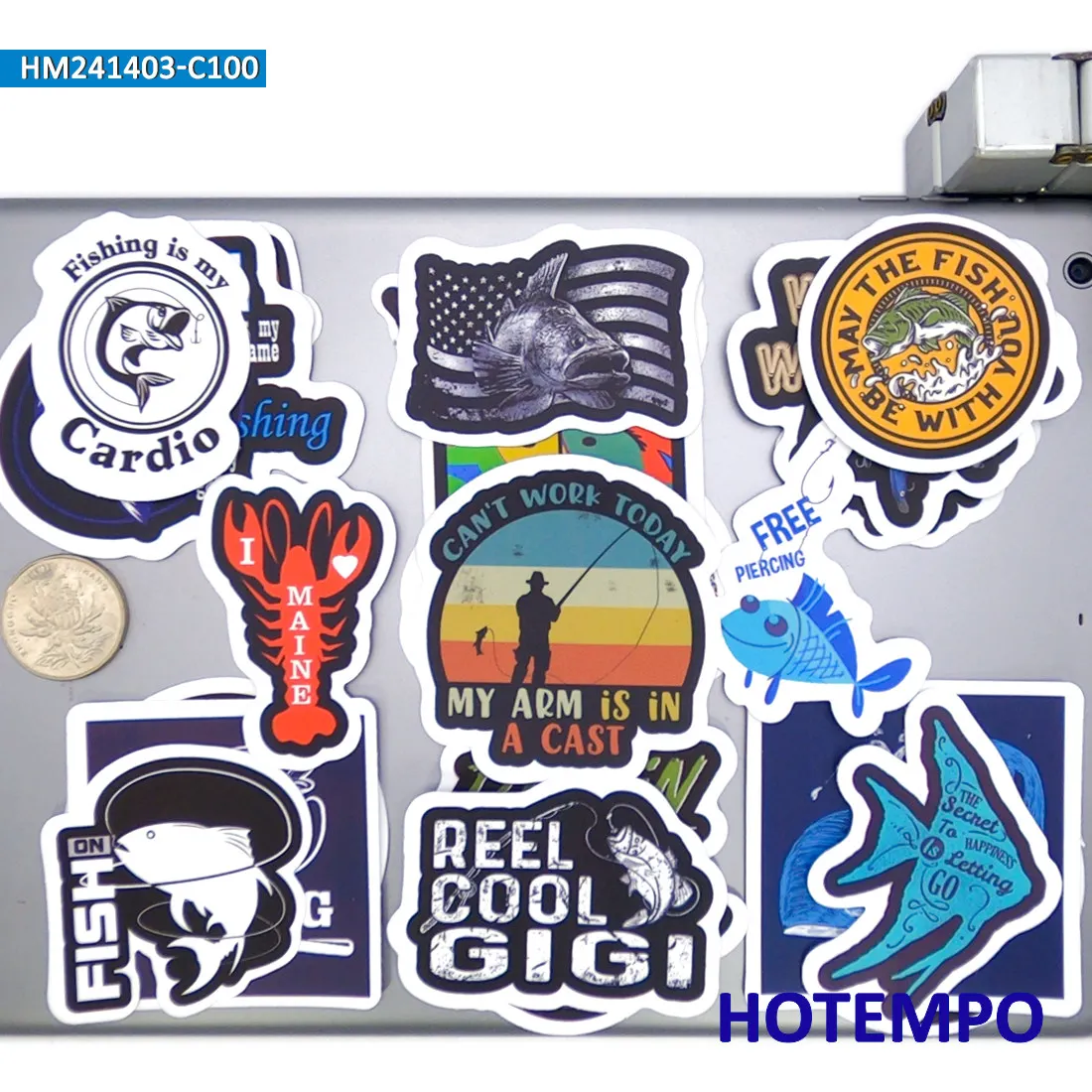 50/100 Stück, Go Fishing Funny Graffiti, Fischer Stil Aufkleber, für Telefon, Boote, Fischtank, Gepäck, Auto, Motorrad, Skateboard, Fahrrad, Helm, Gitarre, Glas, Tasse, Laptop-Aufkleber – Detail 16