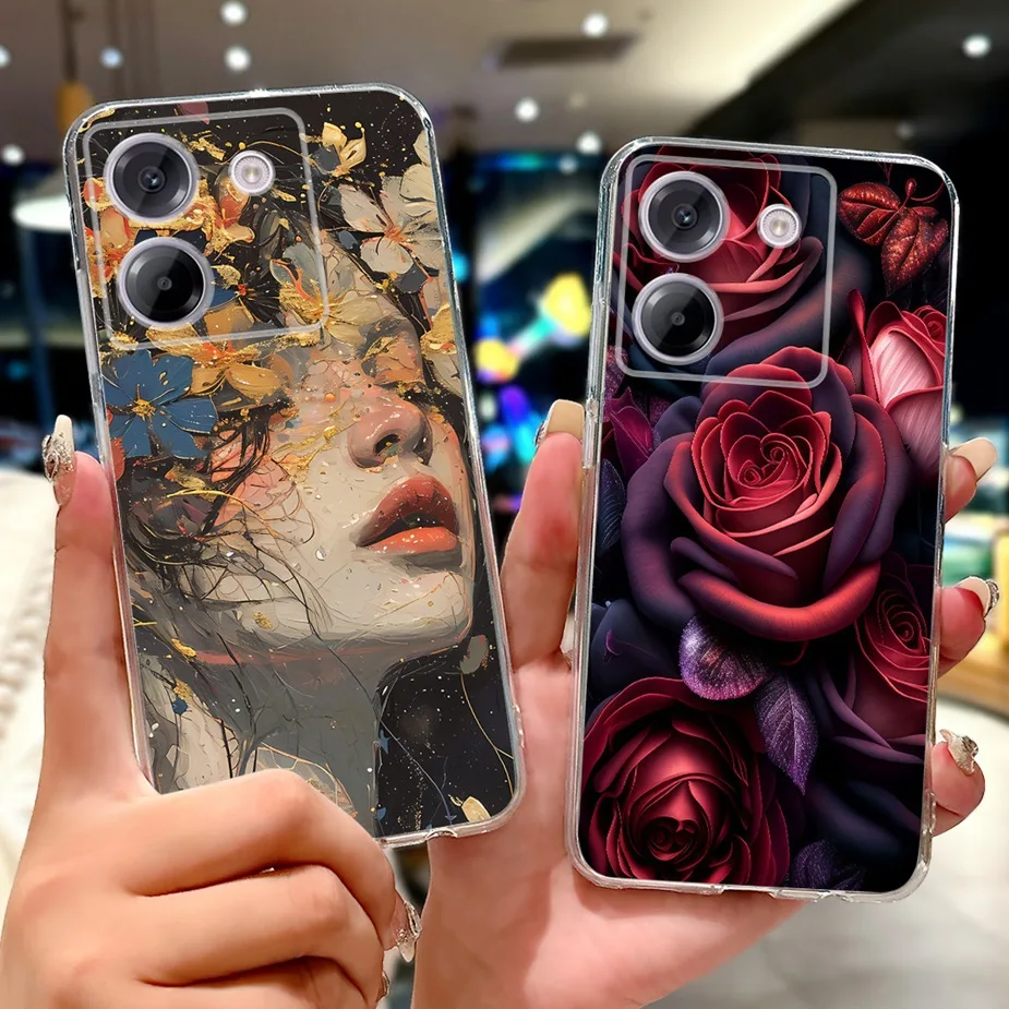 Luxury Fashion Painted Clear Silicone Phone Case - Slim Design
