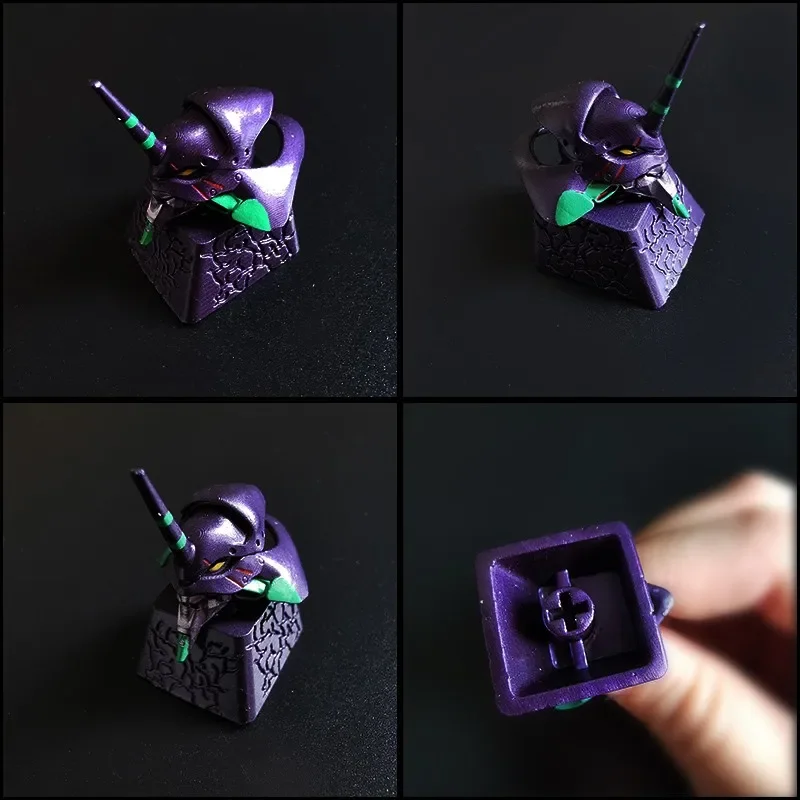 EVA Anime Resin Keycaps Hand-embossed Gaming Mechanical Keyboard Accessories Anime Dolls MX Kaihua Gateron Switch Keycaps Gift