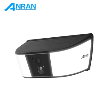 ANRAN 1296P Floodlight WiFi Solar Camera Security Outdoor Wireless Camera Human Detection Alarm Surveillance HD Two Way Audio 1