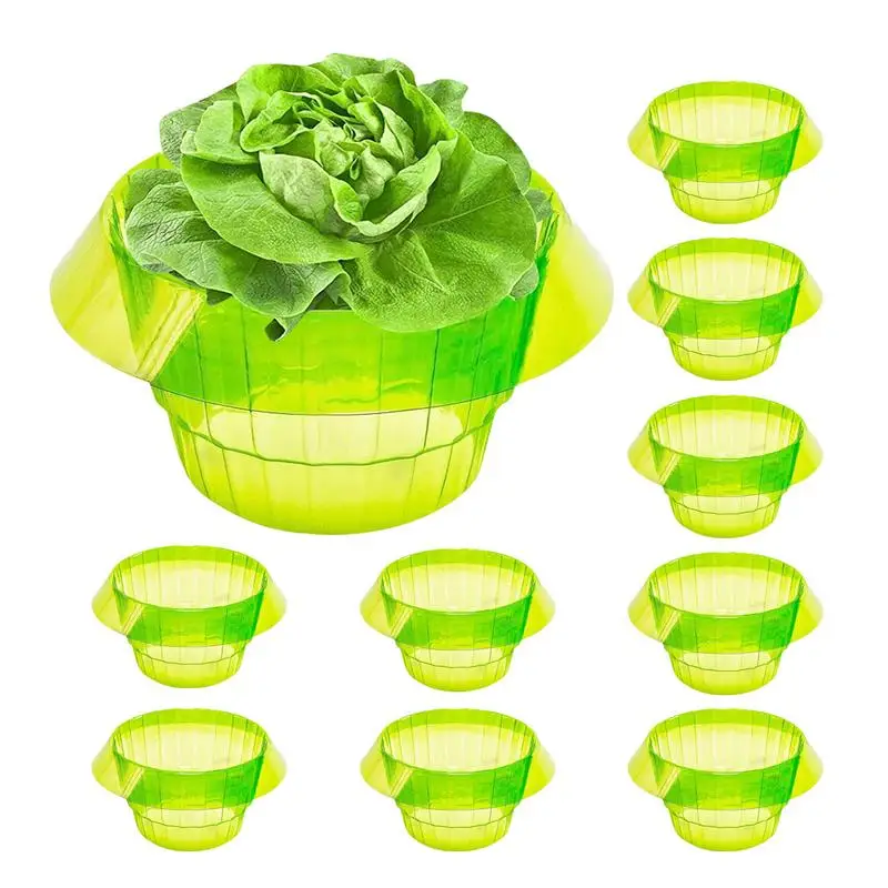 

10pcs Plant Protection Cloches Green Vegetable Cover Garden Vegetable Cloches Reusable Snail Protector Garden Accessories