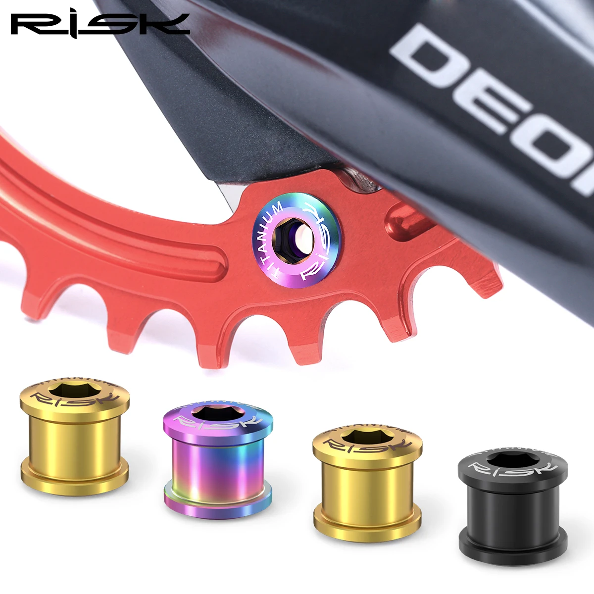 Titanium Bike Chainring Bolts 4