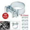 10x Hose Clamp Carbon Small Fuel Pipe Diesel Pipe Jubilee Hose Clamp Steel Galvanized 8-20mm For Fixing Hose Pipe Cable 3