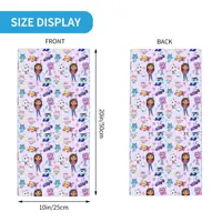 Custom Cute Gabbys Dollhouse Cartoon Bandana Winter Neck Warmer Women Windproof Wrap Face Scarf for Hiking  Gaiter Headband 2