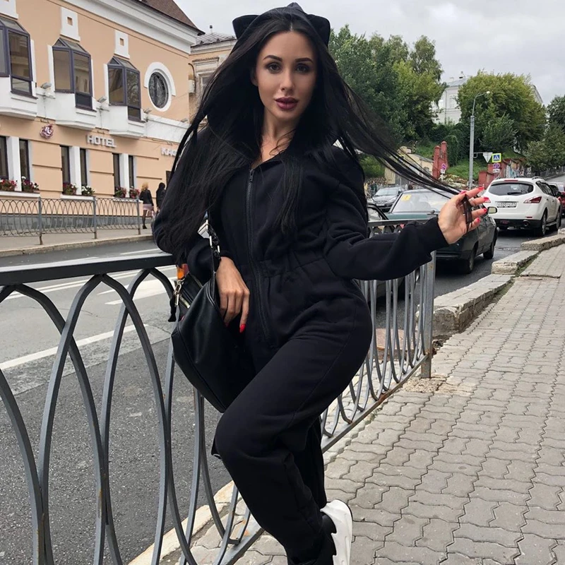 Mono elegante para Mujer, ropa deportiva, chándal, conjunto, negro, marrón, 2022| | - AliExpress