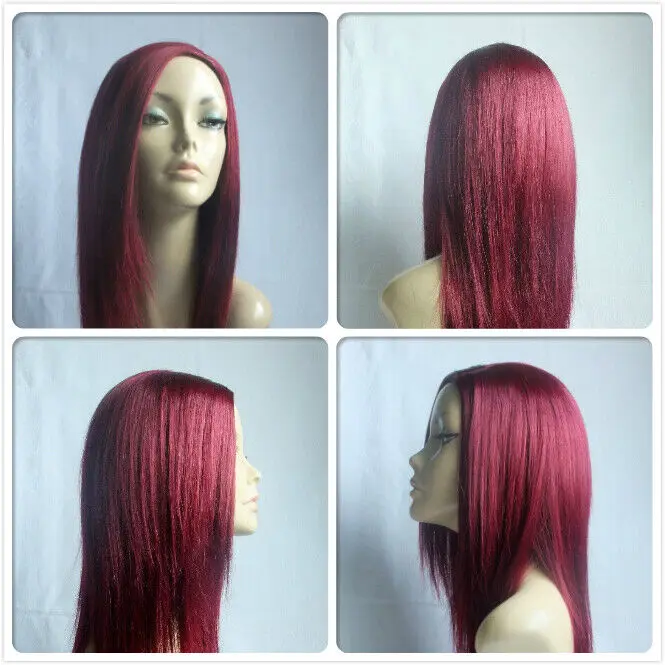 

Высокотермостойкий длинный Бордовый Красный Женский Повседневный полноразмерный парик DRAG QUEEN