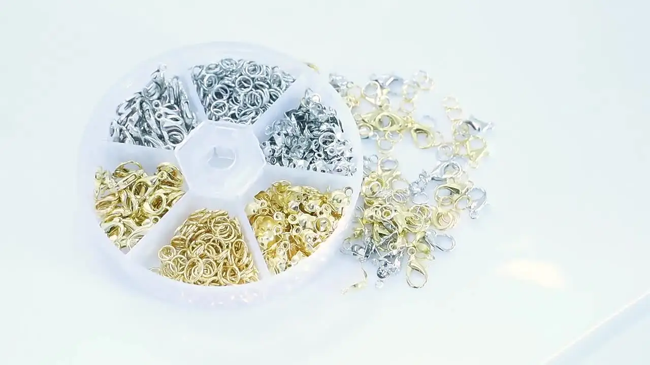 TOAOB - Kit Creazione Gioielli Da 495 Pezzi In Argento E Oro. Include Anellini Aperti (5-20 Mm), Chiusure A Moschettone, Catena 3 M E Fermanastri. Ideale Per Bracciali, Collane E Riparazioni Fai-da-te. - 5