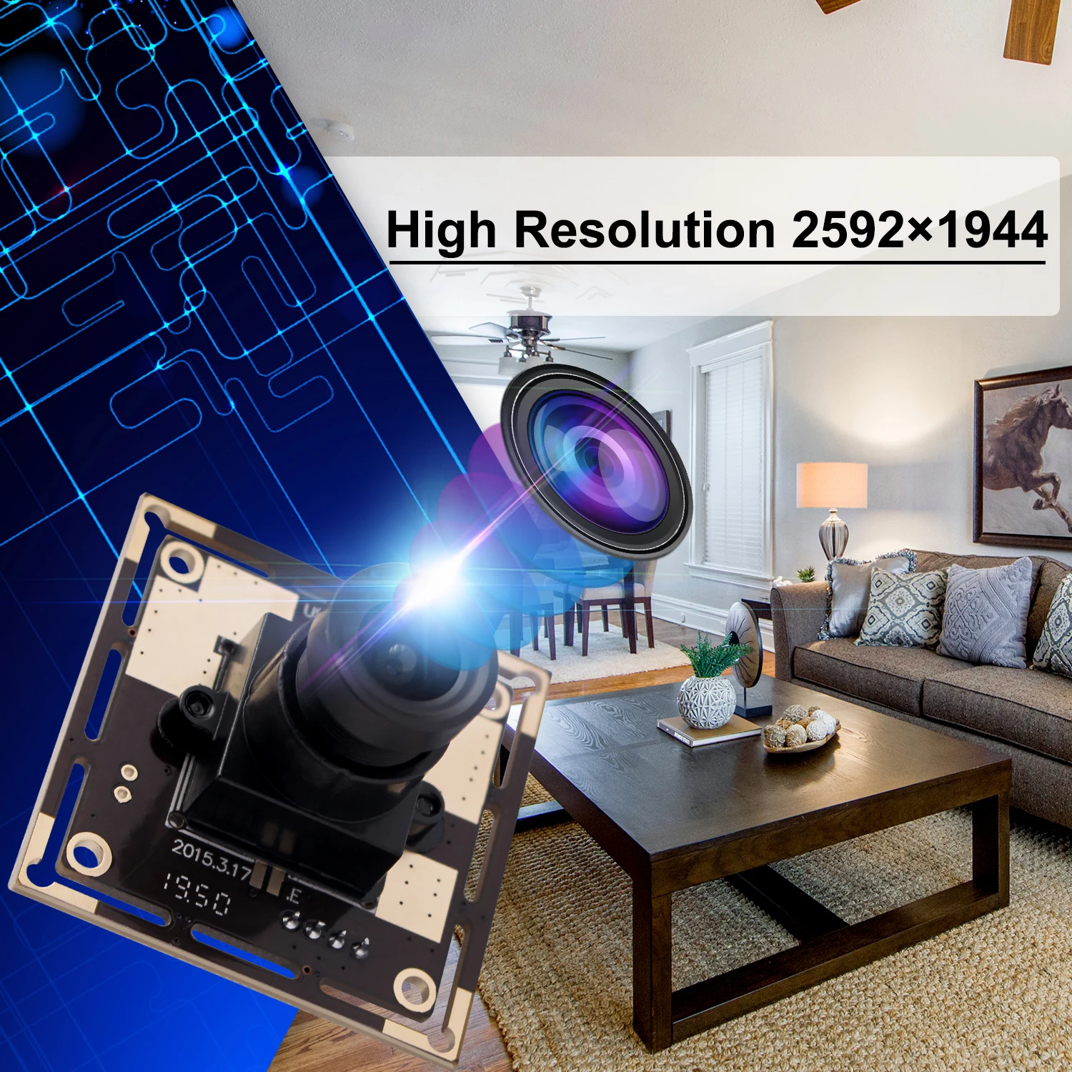 OV5640 usb camera module 5 megapixel CMOS USB Camera Plug & Play free driver with 5m cable 2