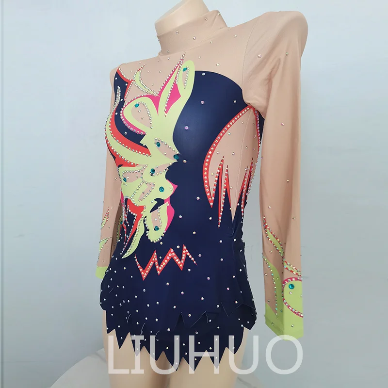 Rhythmic Gymnastics Leotard Cheerleading Costumes Aerobics Performance Costumes Group