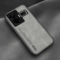 Luxury Magnetic Leather Phone Case with Silicone Protection for Realme GT Neo 5 SE (Light Gray -2)