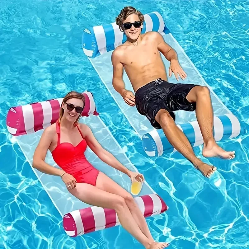 Inflatable Floating Row 1pc Foldable Double Backrest Water Amusement