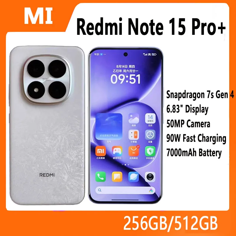 Redmi Note 15 Pro+ Plus China Version Snapdragon 7s Gen 4 6.83